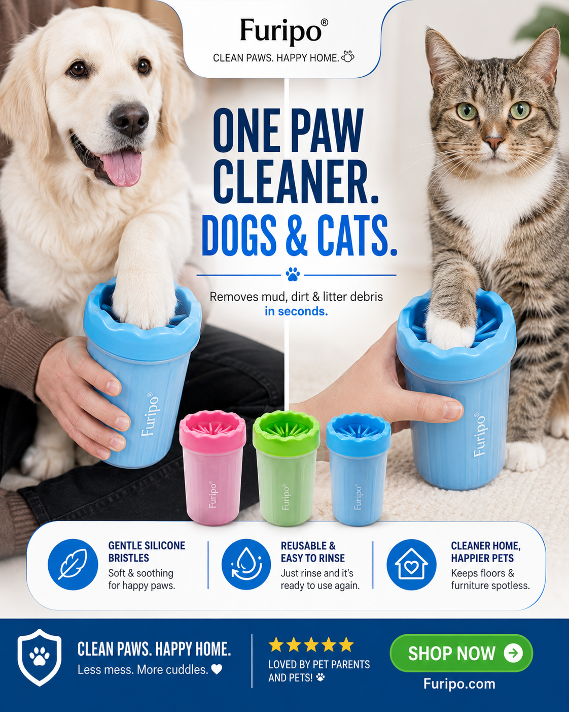 Mud-Free Paw Cleaner Kit