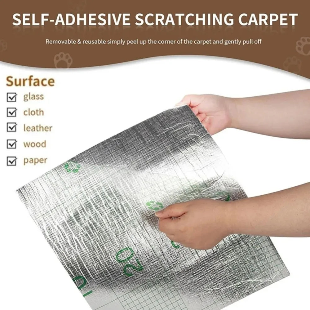 Self-Adhesive Cat Scratch Mat – Trimmable Sofa & Furniture Protector (8 Colors)