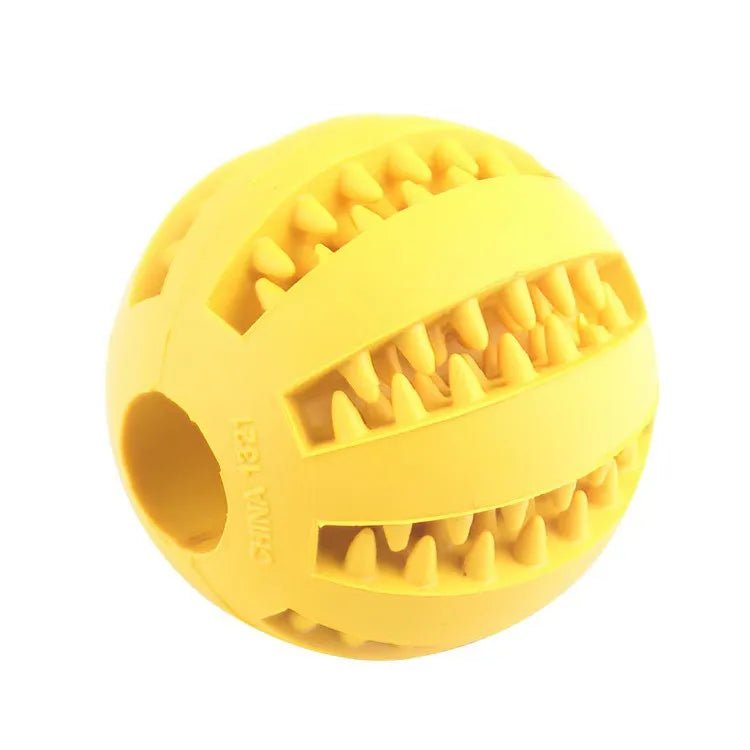 Dog Chew Toy Ball – Non-Toxic Rubber Treat Dispenser for Dental Health & IQ Training