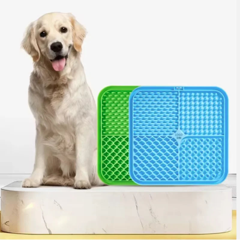 Dog Lick Mat – Slow Feeder Silicone Suction Pad for Anxiety Relief & Bath Distraction