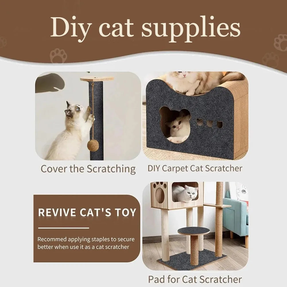 Self-Adhesive Cat Scratch Mat – Trimmable Sofa & Furniture Protector (8 Colors)