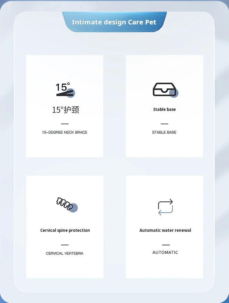 3-in-1 Tilted Cat Bowl Set — Food & Water Feeder with Gravity Bottle