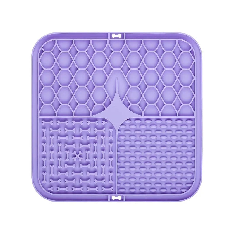 Dog Lick Mat – Slow Feeder Silicone Suction Pad for Anxiety Relief & Bath Distraction