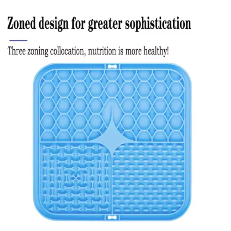 Dog Lick Mat – Slow Feeder Silicone Suction Pad for Anxiety Relief & Bath Distraction