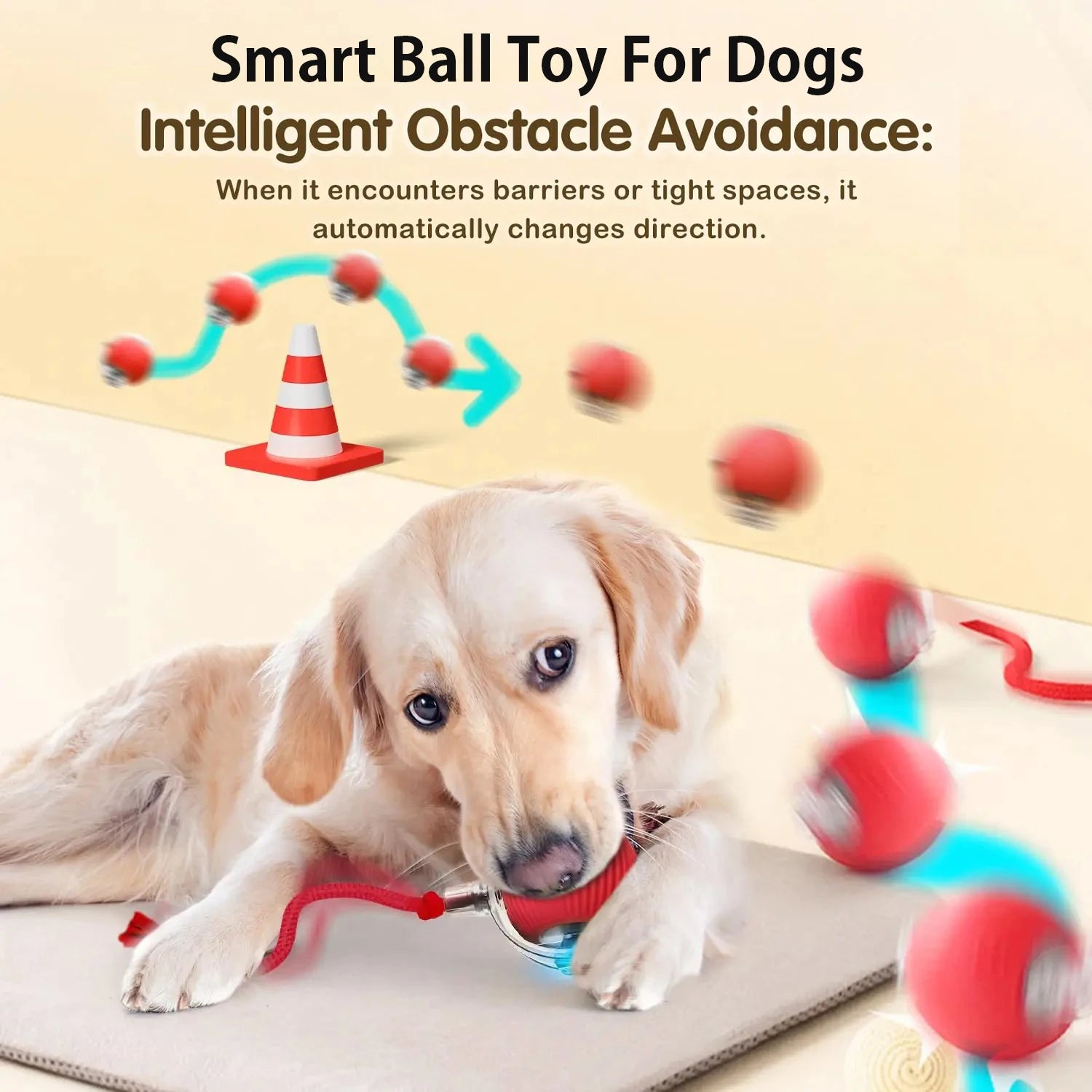 Automatic Rolling Dog Ball Toy — Rechargeable Smart Interactive Puppy Toy