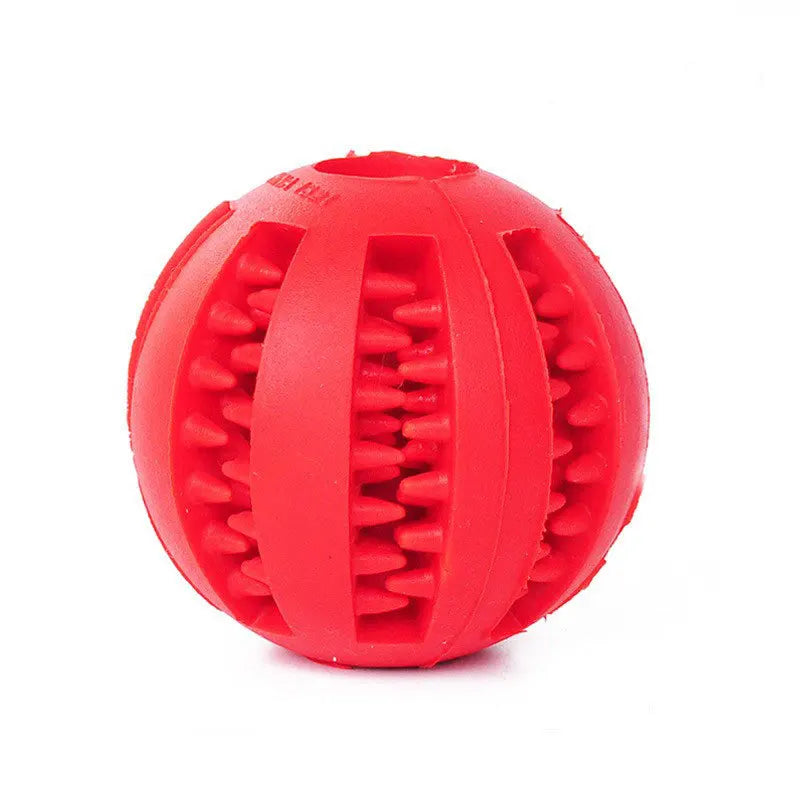 Dog Chew Toy Ball – Non-Toxic Rubber Treat Dispenser for Dental Health & IQ Training
