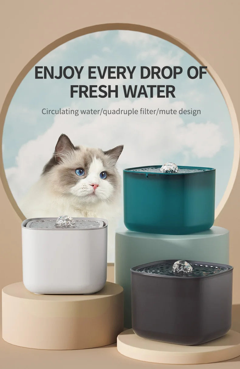 3L Cat Water Fountain — Auto-Filtration USB Electric Dispenser
