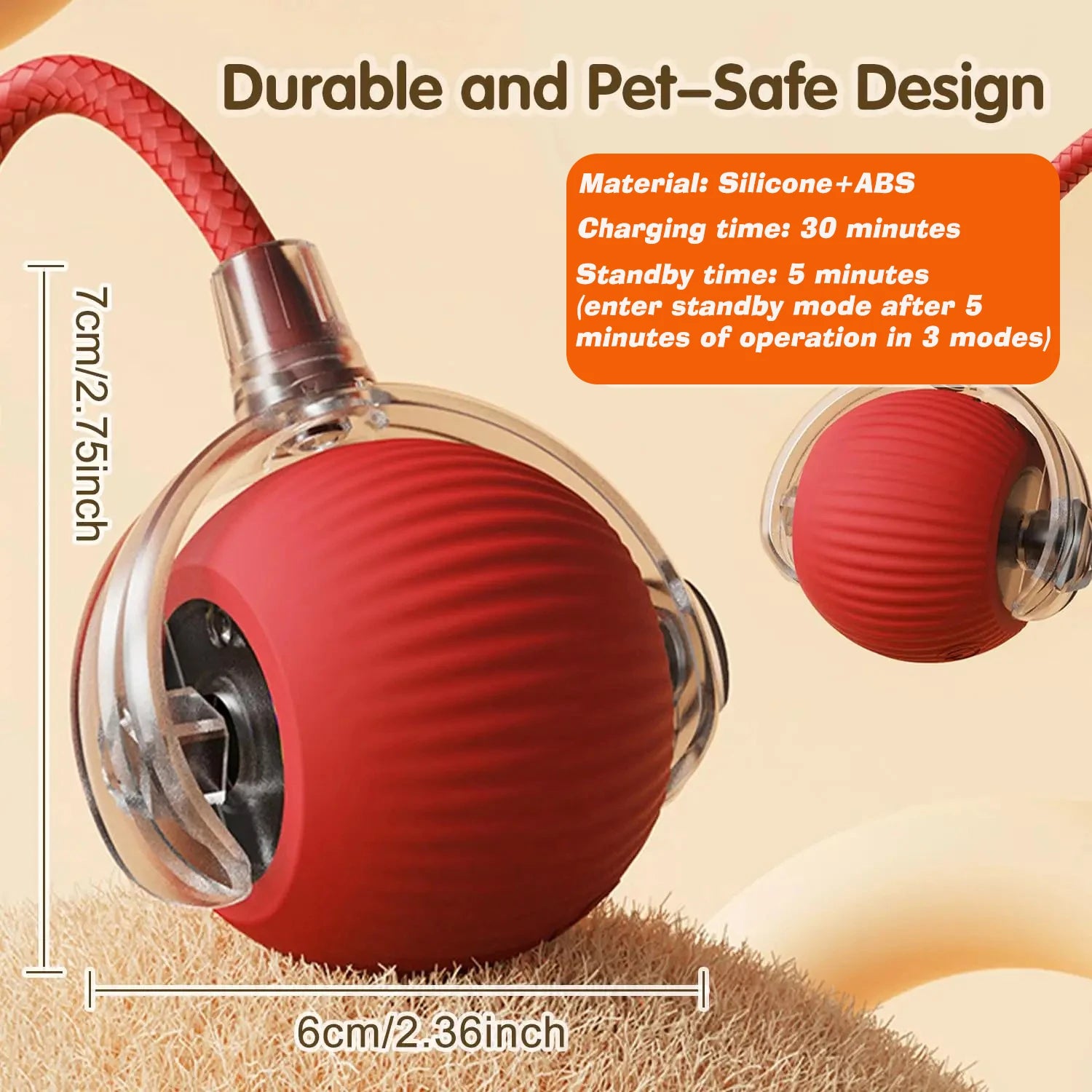 Automatic Rolling Dog Ball Toy — Rechargeable Smart Interactive Puppy Toy