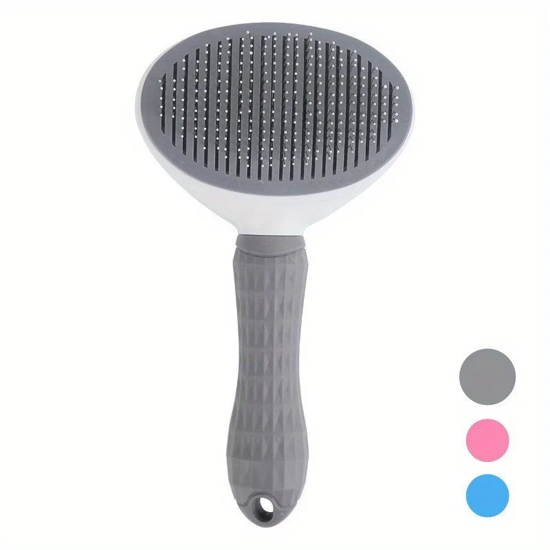 Self-Cleaning Slicker Brush — One-Click Pet Hair Removal Comb for Dogs & Cats